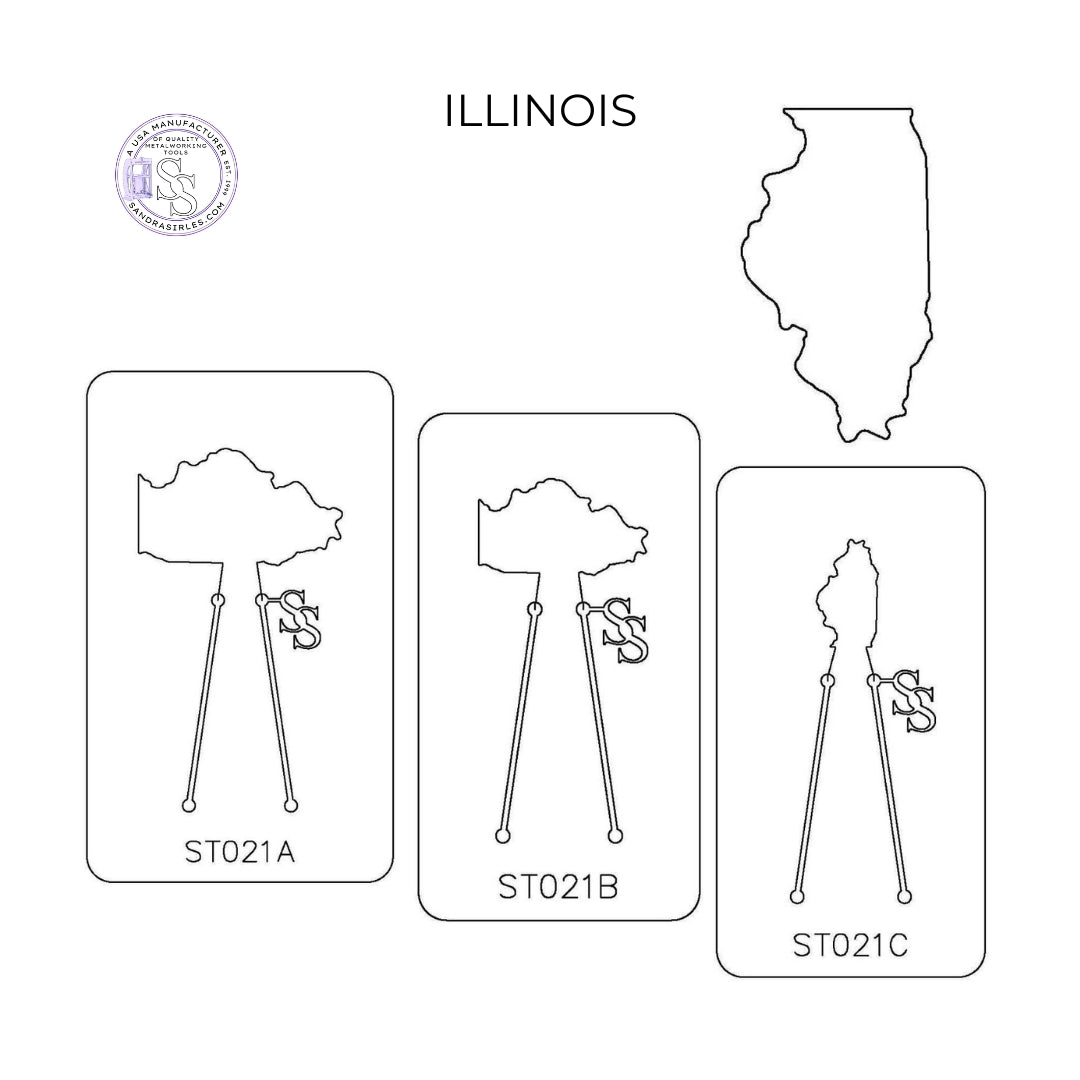 PANCAKE DIE ST021 STATE ILLINOIS